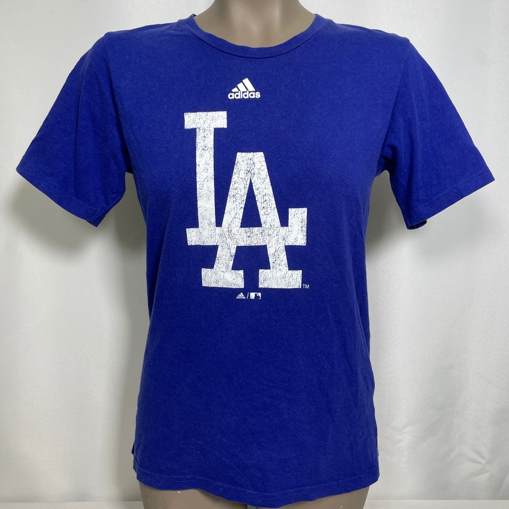 Los Angeles Dodgers LA MLB Baseball Adidas Blue Ballpark T-Shirt Women's SMALL